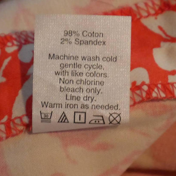 J. Crew Factory The Pencil Skirt Orange White Tropical EUC Size 4 - Picture 6 of 8